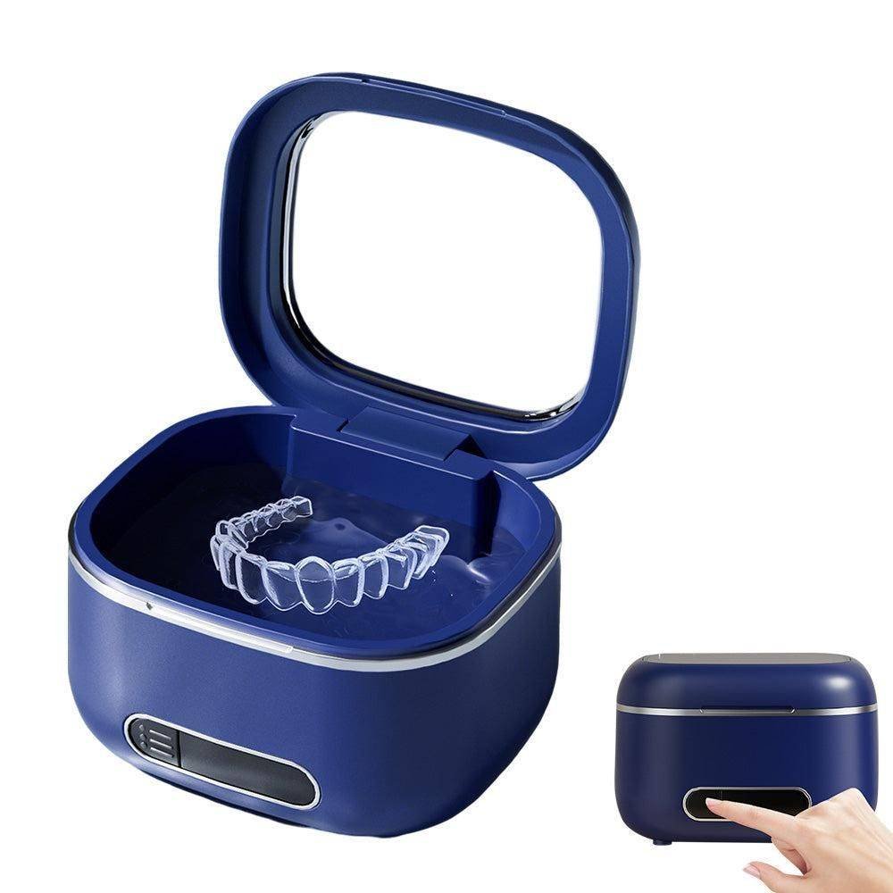 Upgraded Retainer Cleaner Machine for Braces Aligner Toothbrush Jewelry Blue
