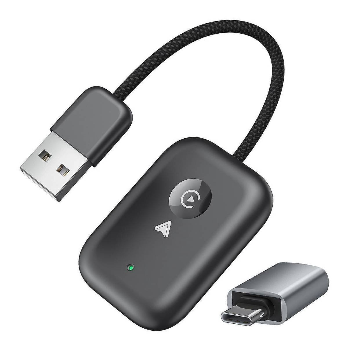 Apple CarPlay & Android Auto Wireless Adapter, Plug & Play Car Dongle