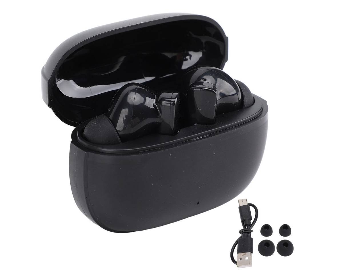 Language Translator Earbuds 144 Online Translation Languages Bluetooth 5.3 Wireless Music Device with APP for Business Travel Black