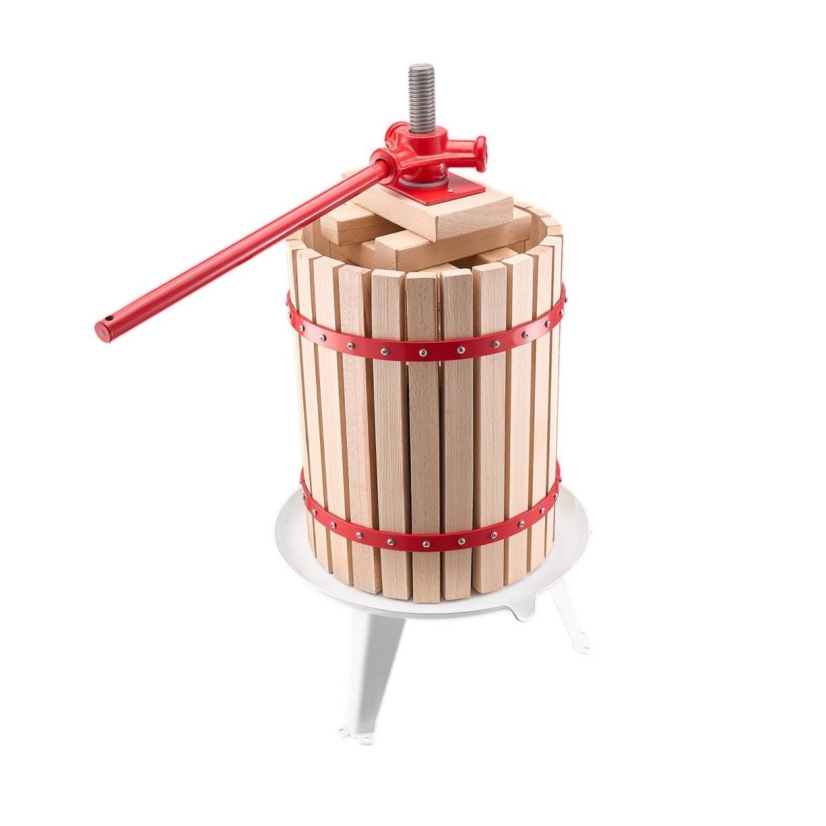 Fruit Wine Press Manual Press for Wine Making 4.75 Gal/18L Wood Basket