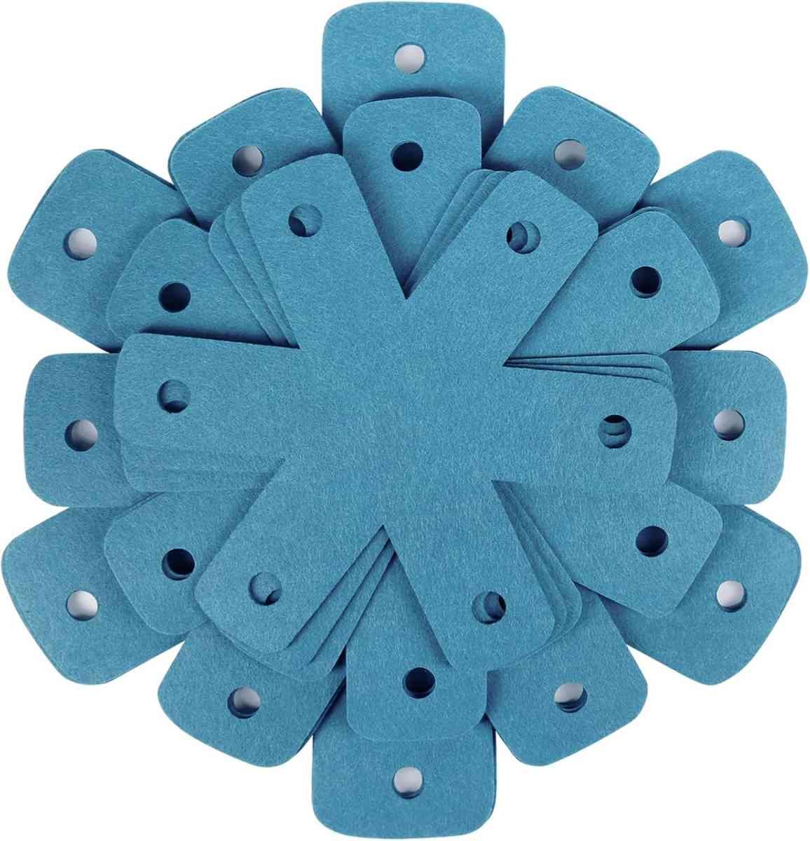 Pot Pan Protectors, Set of 12 and 4 Different Sizes, Larger & Thicker Cyan Pan Protector Pads, Pan Pot Separator Pads for Stacking and Protecting Your Cookware