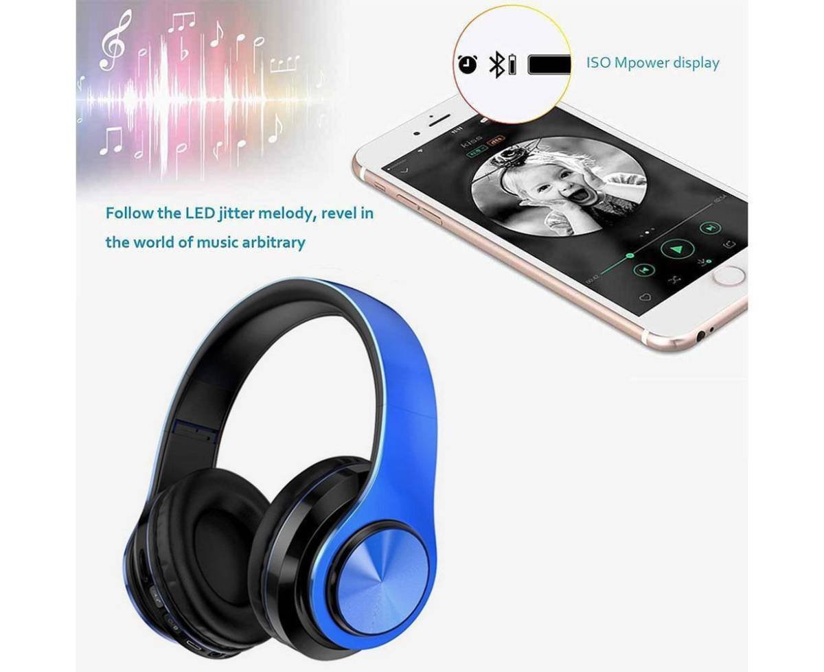 Bluetooth Headphones Wireless Headphones Over Ear with Microphone