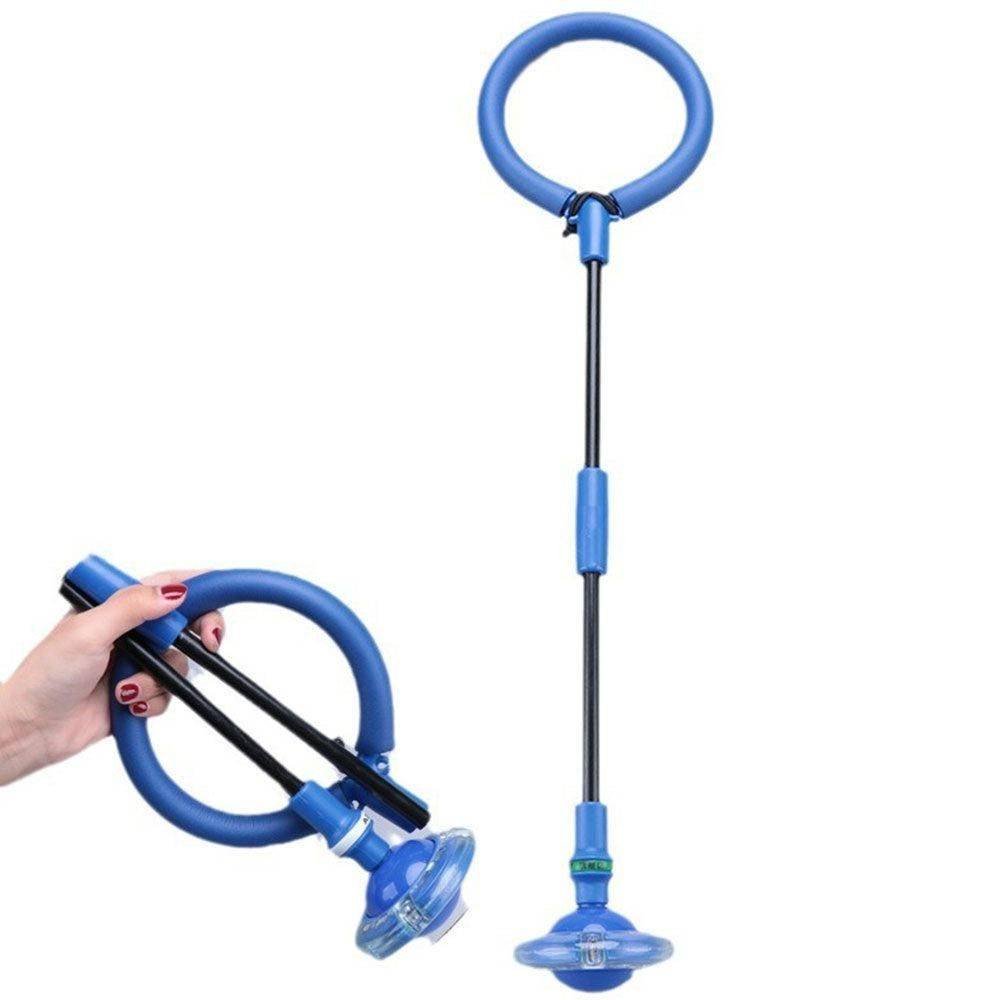 Foldable Skip Ball for Colorful Flashing Wheel Skip Ball Game Fitness Toys Blue