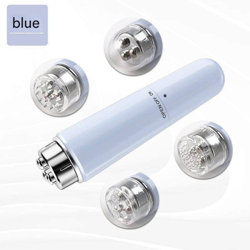 Blue Electric Eye Massager Pen - Vibration Massage Wand for Eye Area, Face, and Neck - Battery Operated Skincare Tool（Batteries not included）, Compact Daily Use, Gift Ready