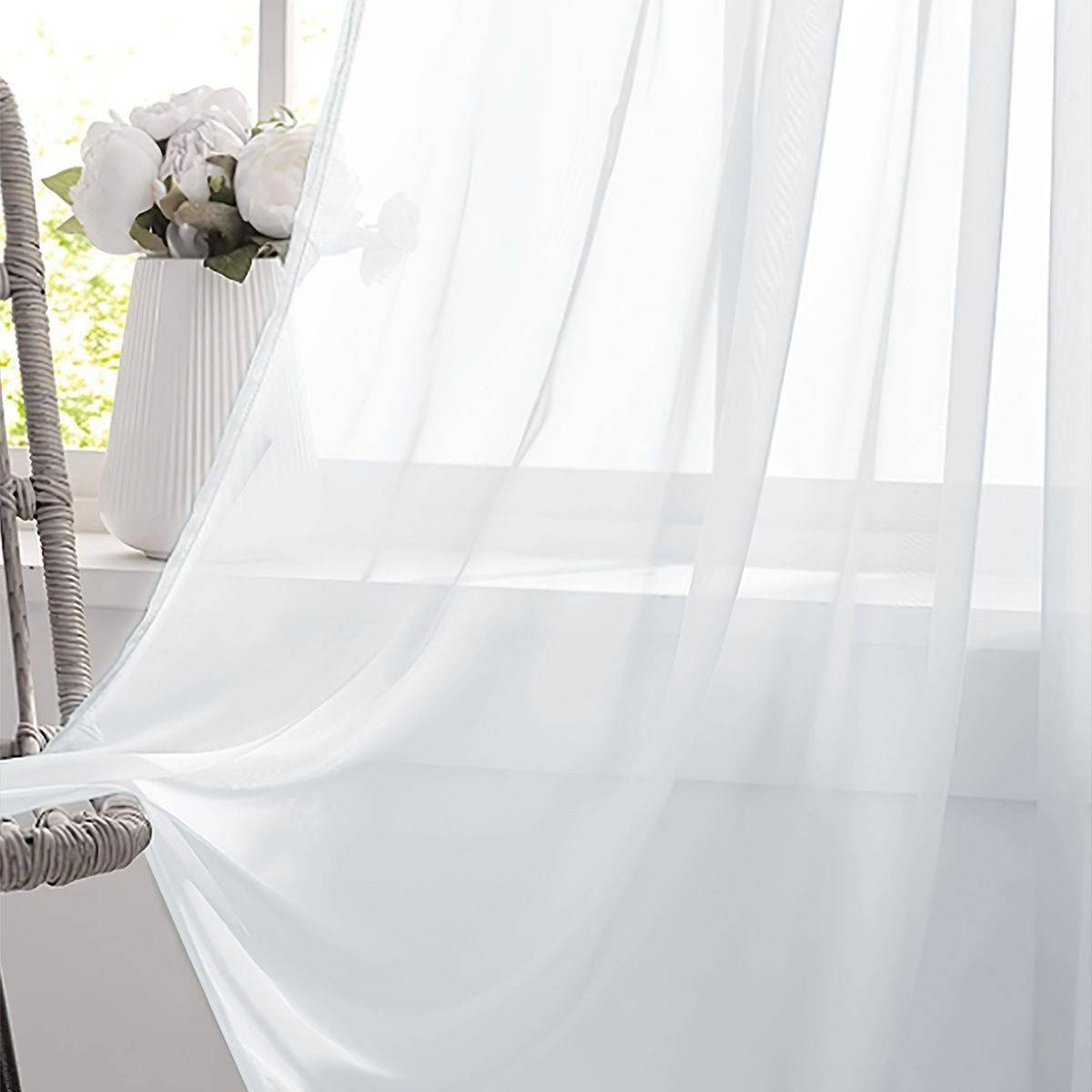 light purple Light Transparent Window Sheers, 2 Pieces, Multiple Sizes Available