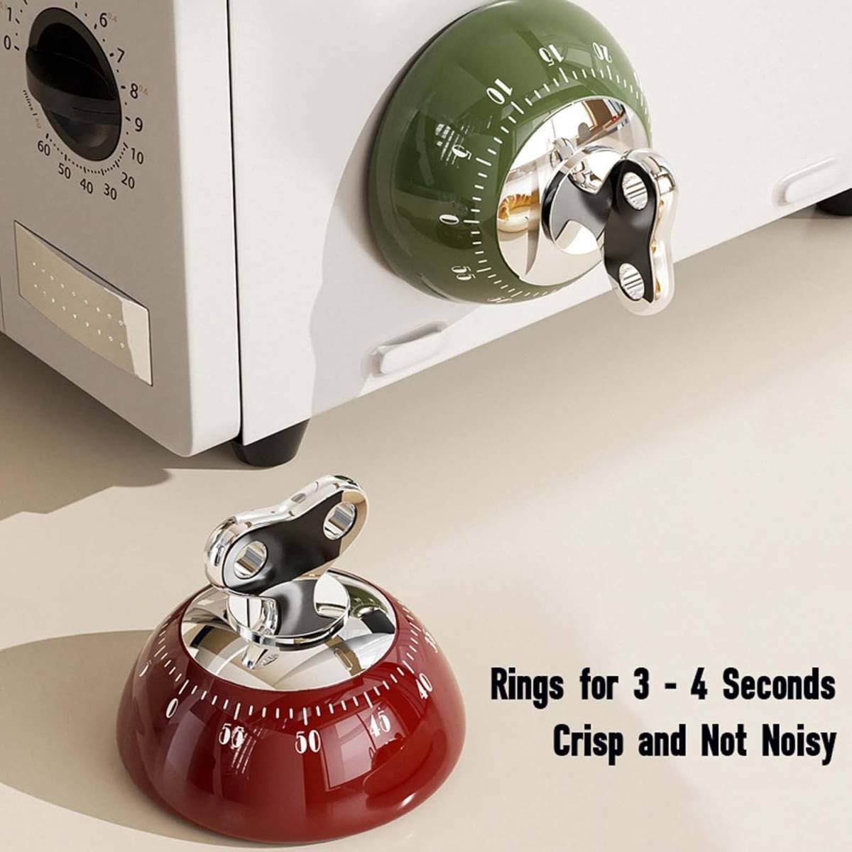 Magnetic Digital Kitchen Timer Countdown Up to 60 Minutes for Cooking Office Tasks and Studying White