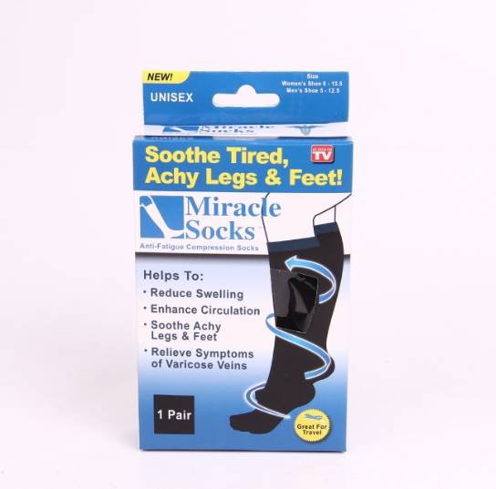 2 Pack Miracle Compression Socks, Large Size Support Stockings