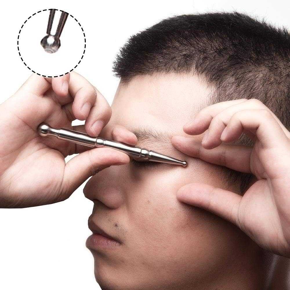 Stainless Steel Deep Tissue Massage Tool-Manual Acupuncture Pen-Trigger Point Massage Relief Pain Therapy Tools Full Body Relaxing Trigger Self-Massage Acupressure Bar (A)-A