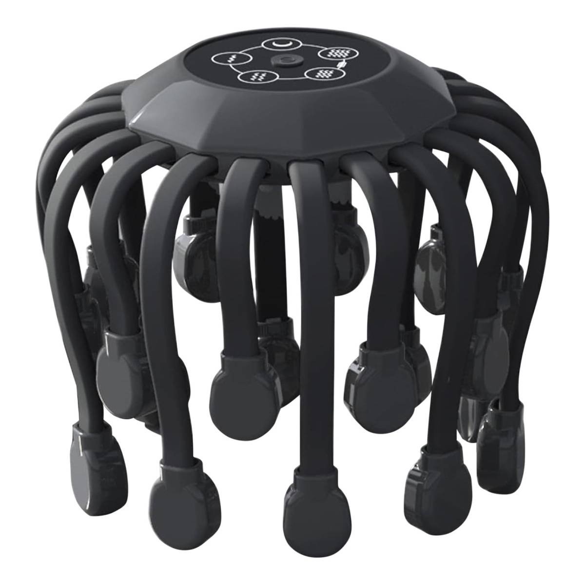 Grrvtrz Head Massagers Scalp Massagers Motorized Scalp Massagers with 20 Individual Massage Nodes 5 Modes and 360 Degrees Of Adjustable Massage.,Home Essentials,Home Appliances Black