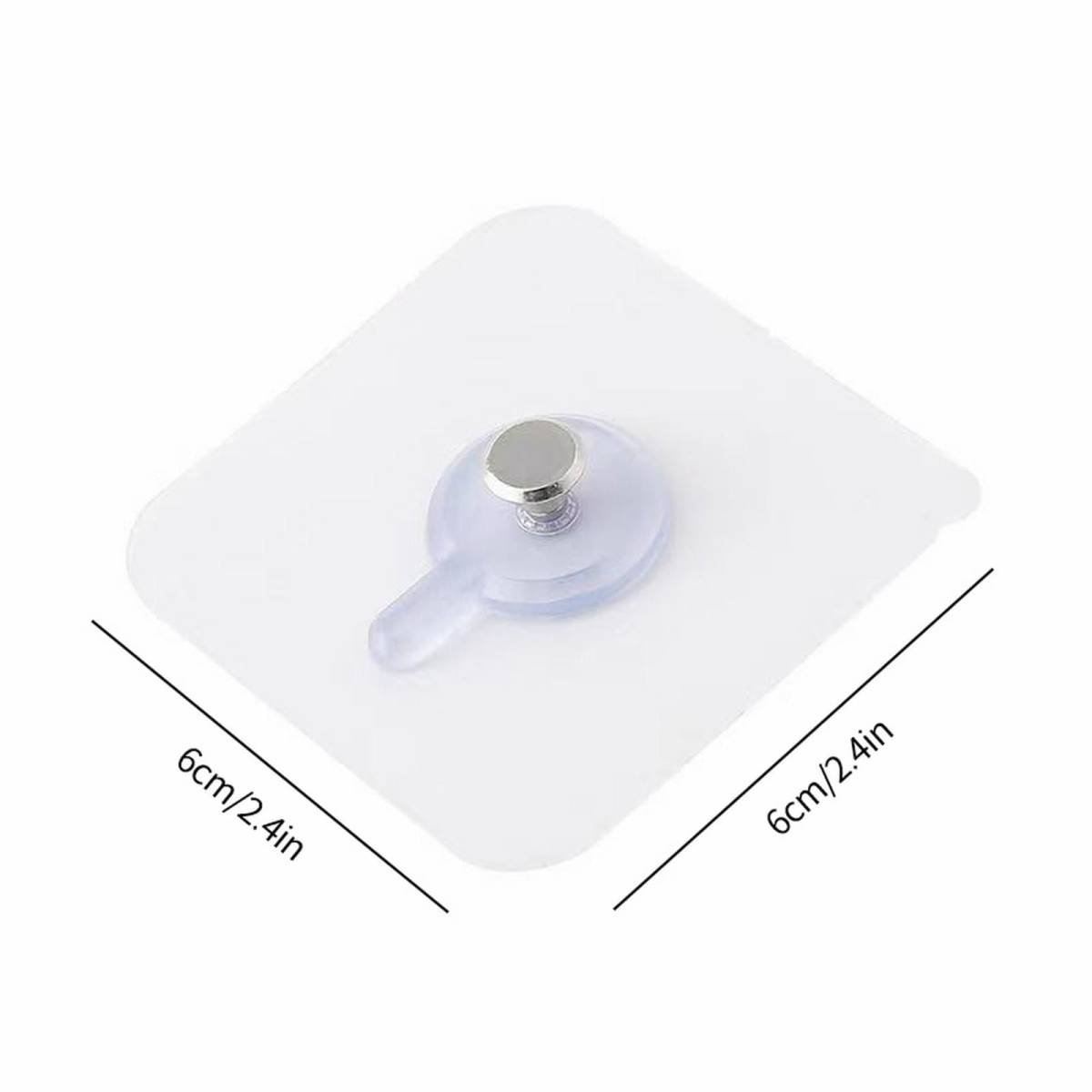 Self Adhesive Picture Hooks, Heavy Duty Picture Hangers Without Nails, Wall Hooks for Hanging, Transparent Waterproof Frame Hangers, Sticky Hook for Bathroom Kitchen, 3 Pcs, 2.4x2.4 2.8" x 2.8" White/3 Pcs