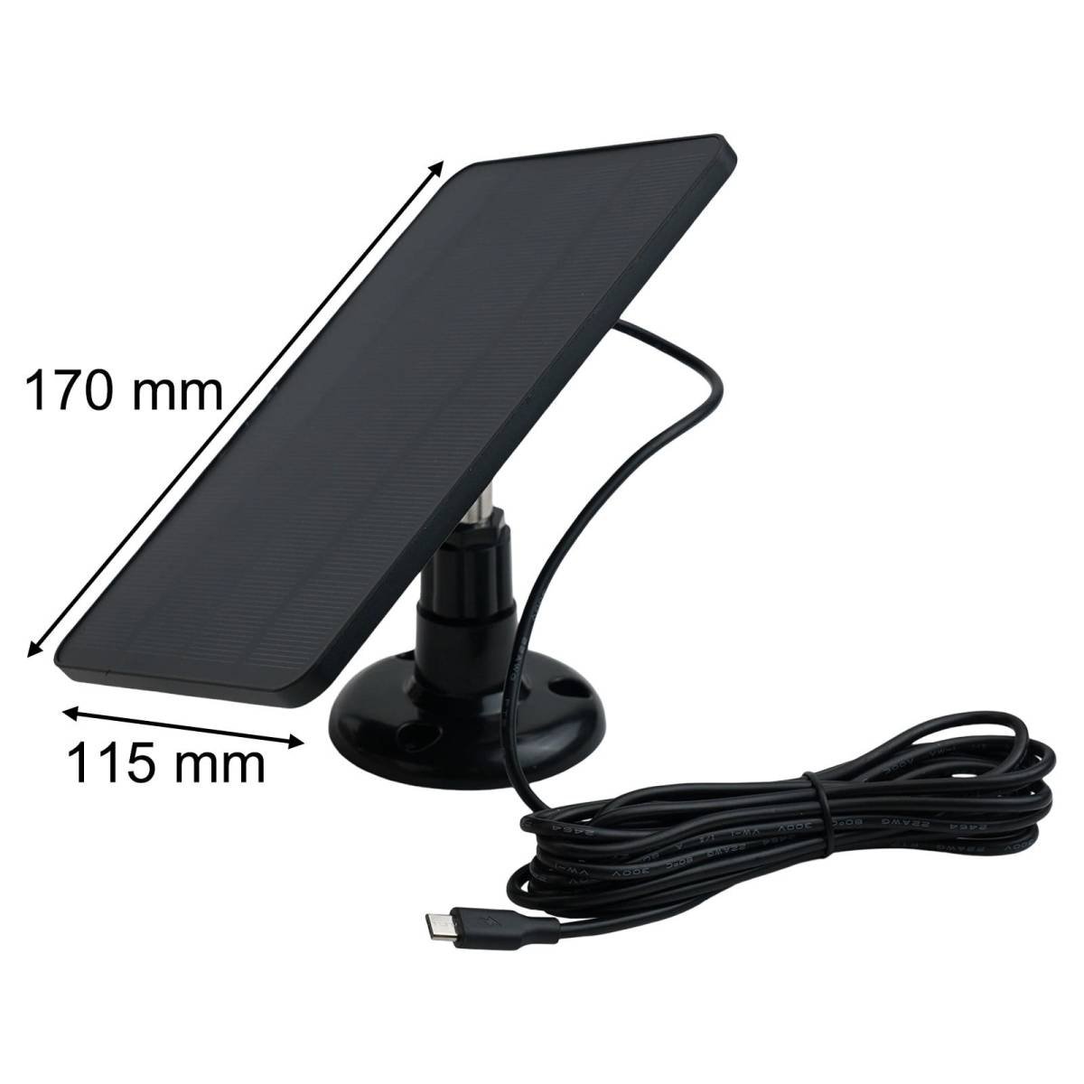 Solar Panel for Blink Camera: 4W Outdoor Solar Charger with 9.84ft Cable! C Black Smile Home C Black