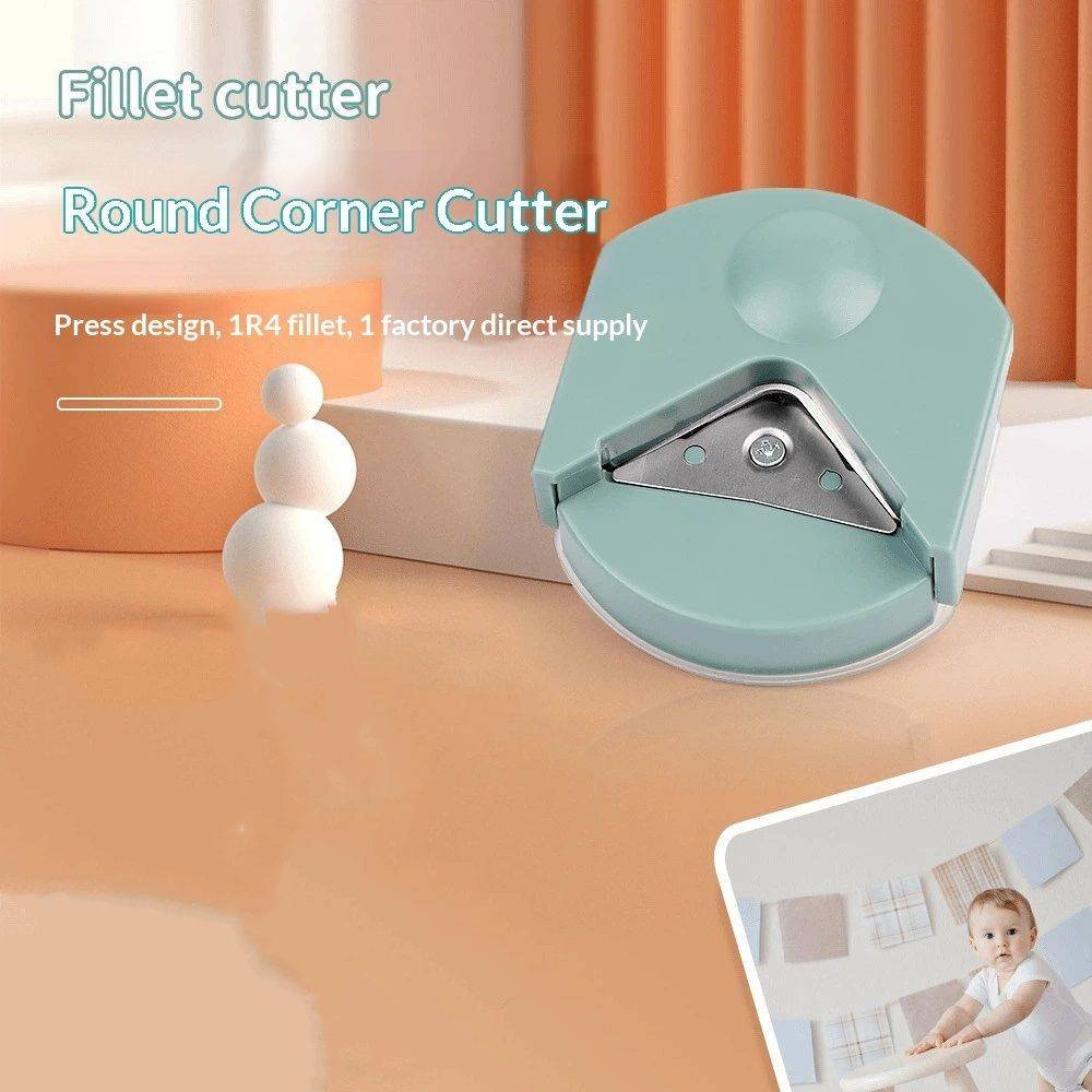 4Pcs Paper Corner Rounder - R4 Corner Cutter Punch Tool, Laminated Cards, Cardstock, Scrapbooking,Photo Card Making, Paper Cutting DIY Crafts Puncher for Office, School（green）