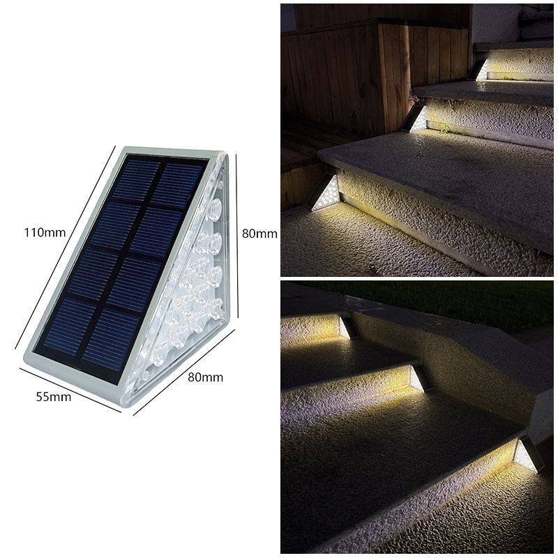 LED Solar Step Lights Waterproof Outdoor Stair Lights, Solar Deck Lights Outdoor Decor Solar Decoration Lights for Yard, Patio, Garden, Walkways, Front Door, Pathway, Driveway, Porch 6 Pack