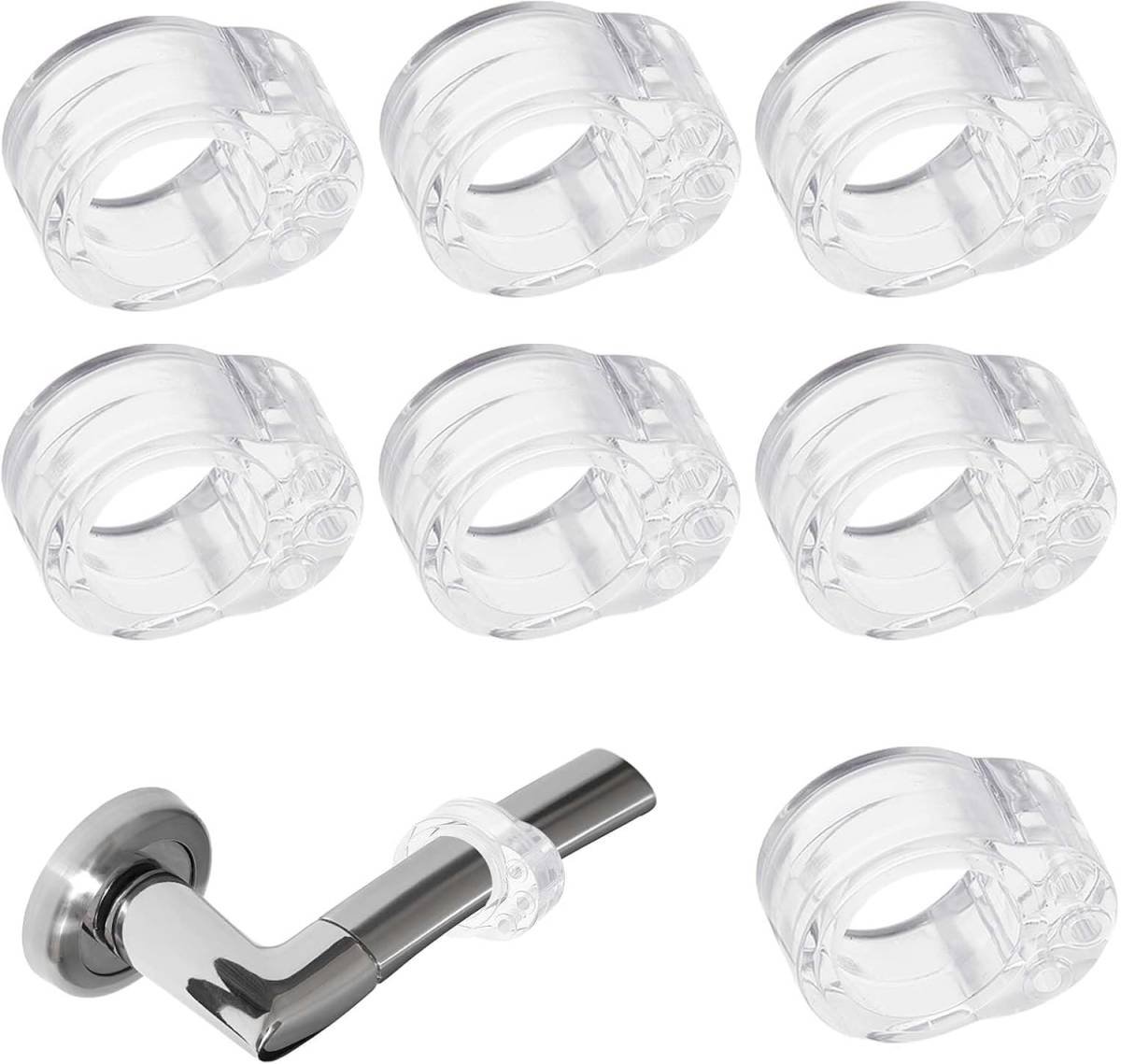 8 Pack Door Stoppers Indoor Wall Protectors Transparent Door Stop Guards