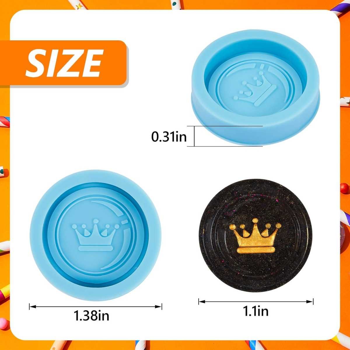 24 Pieces Resin International Chess Molds Silicone Checkers Epoxy Molds Chess Resin Casting Mold for Home Decoration Jewelry Cake Pendant Making Supplies(Blue)