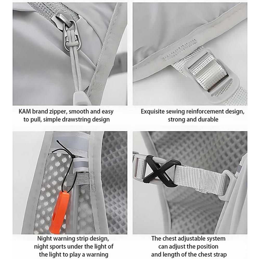Hydration Backpack Vest for Cycling Running Hiking Breathable Sports Pack - Gray