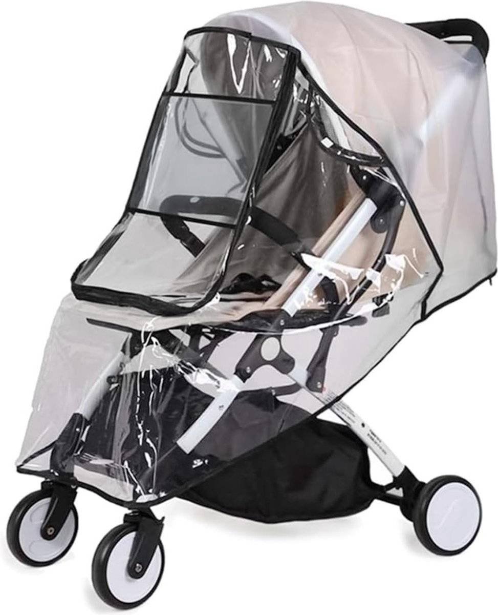Stroller Rain Cover - Universal - Stroller Rain Cover - Buggy Rain Cover - Rain Cover for Stroller - Universal Stroller Accessory - Baby Weather Protection - Baby Travel Weather Shield - Windproof Waterproof - Protection Against Dust and Snow