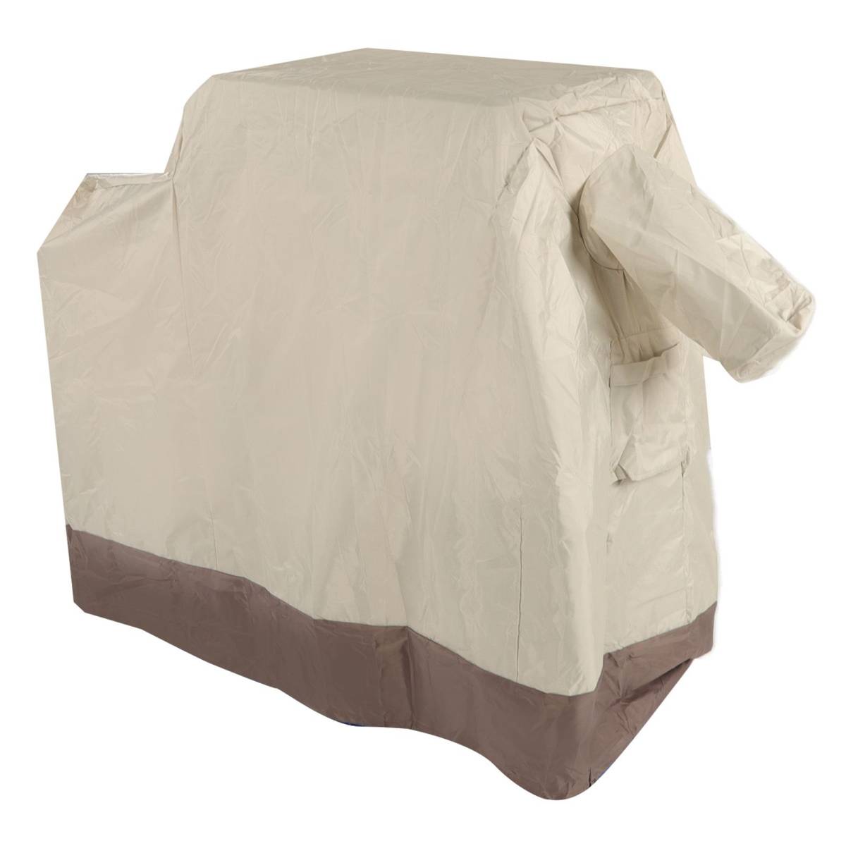 Grill Cover 420D Silver Coated Oxford Cloth Barbecue Cover Waterproof Dustproof Outdoor BBQ Grill Cover Beige Brown 104x68.5x124cm