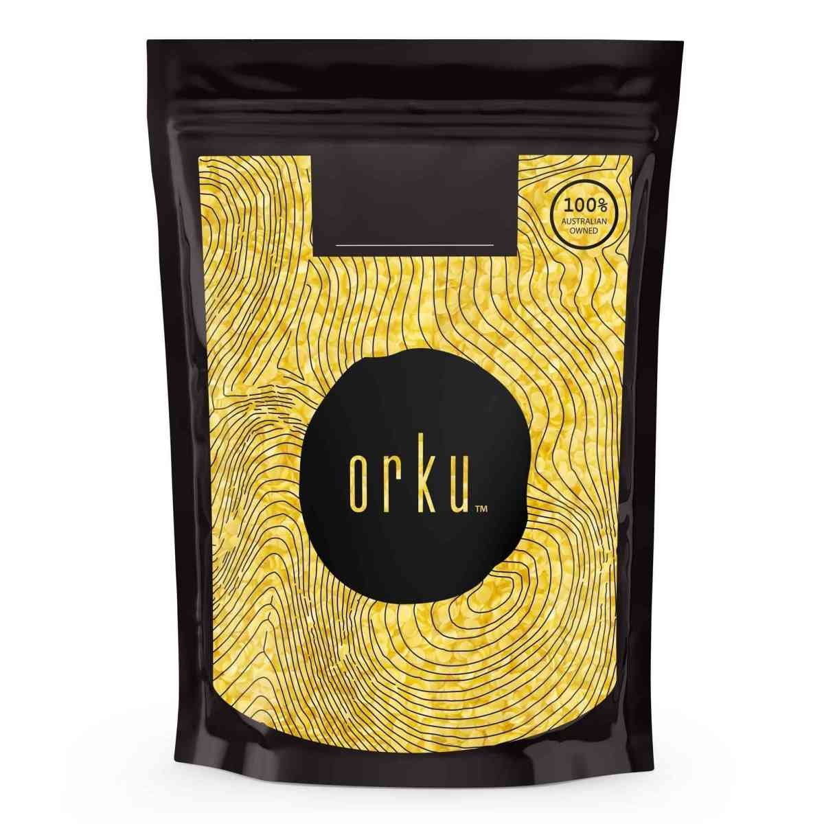 Orku 1Kg Organic Beeswax Pellets Yellow - Cosmetic Grade Pure Bees Wax Pastilles