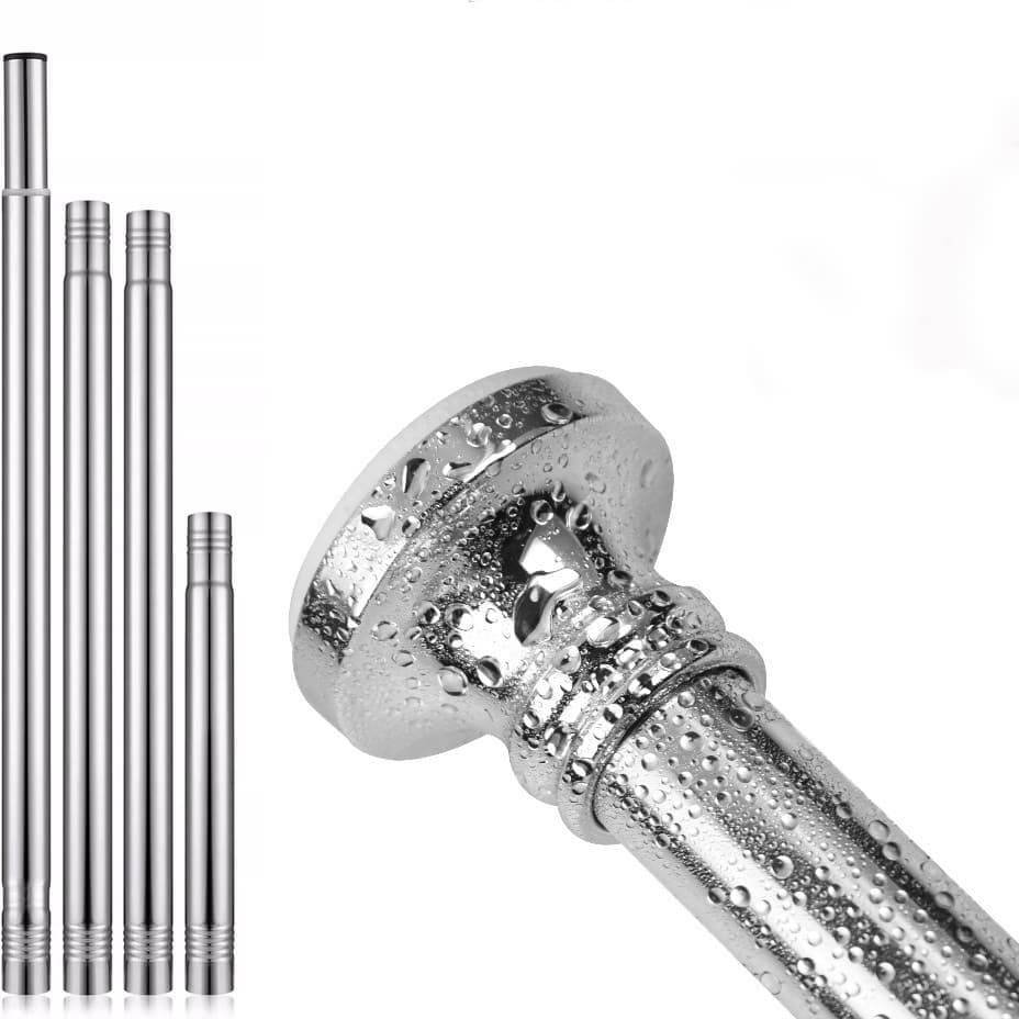 Telescopic Curtain Rod Extendable Cabinet Rod Stainless Steel, 47-132CM