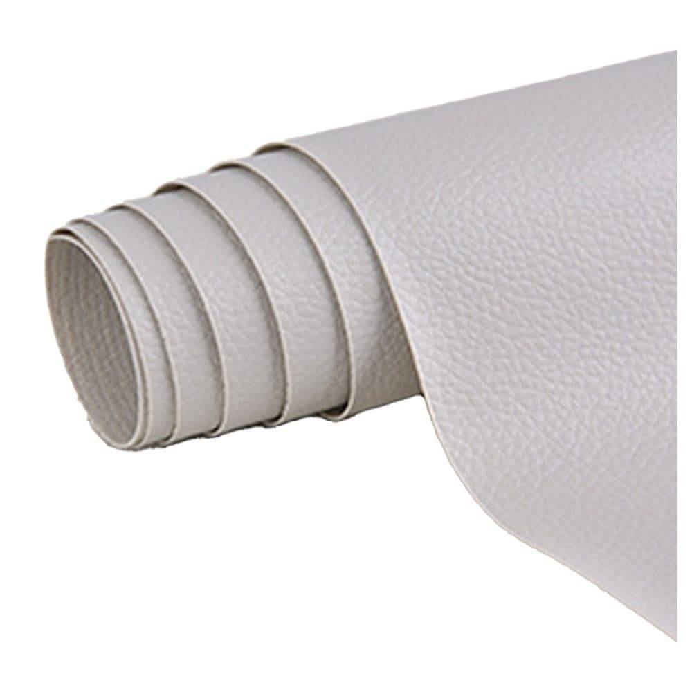 50 cm x 137 cm Self-adhesive Repair Patch for Leather Furniture, Light Gray, Compatible with Artificial Leather Fix Dekor