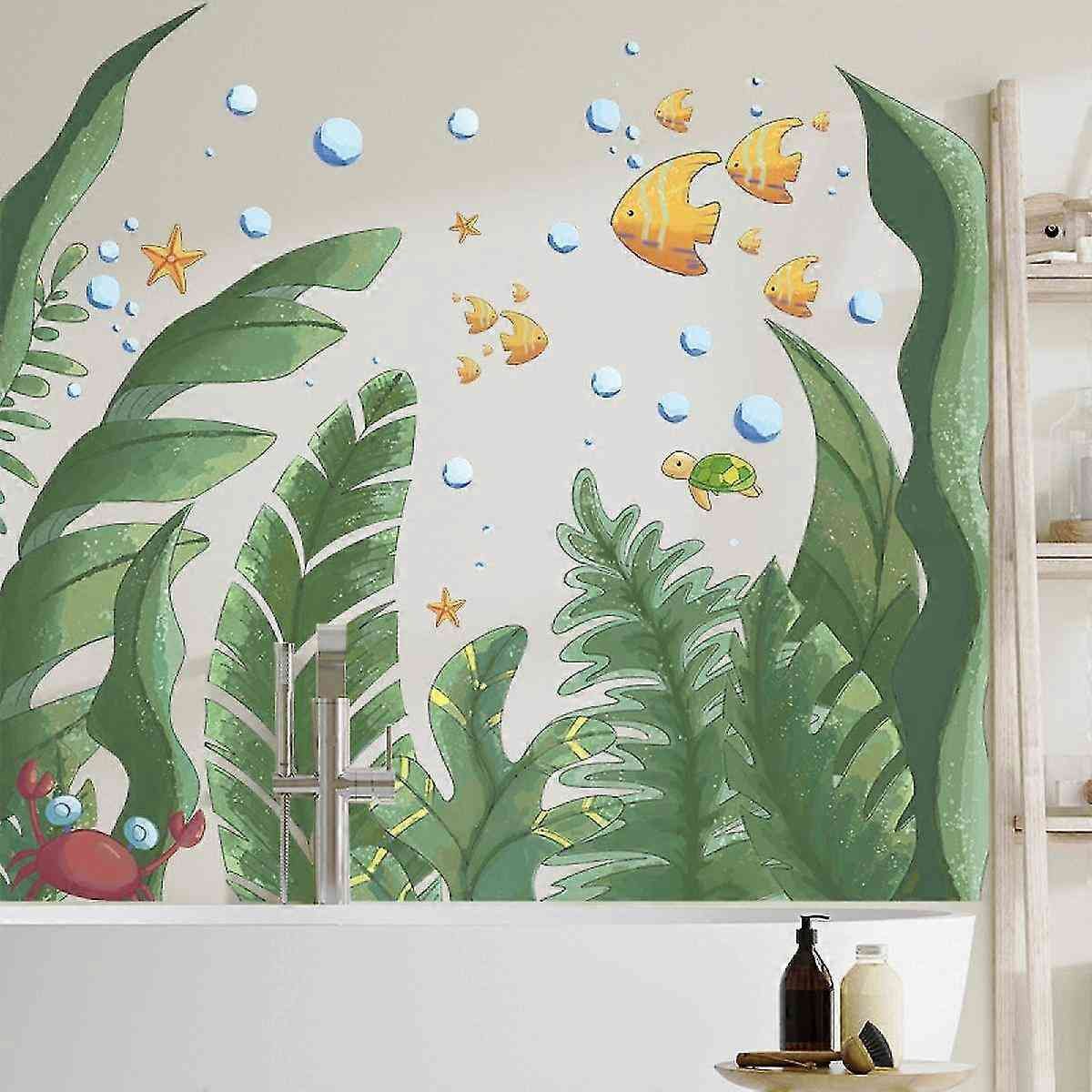 Under The Sea Seaweed Wall Decals Tropical Fish Wall Stickers babies Bedroom Bathroom Wall Decor