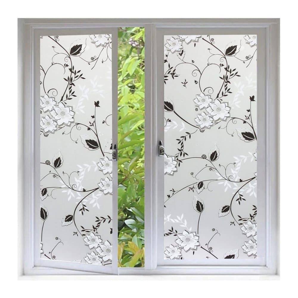 Self-Adhesive Frosted Window Film for Privacy Protection and UV Blocking, 30cmx3m, Decorative Plastic for Glass
