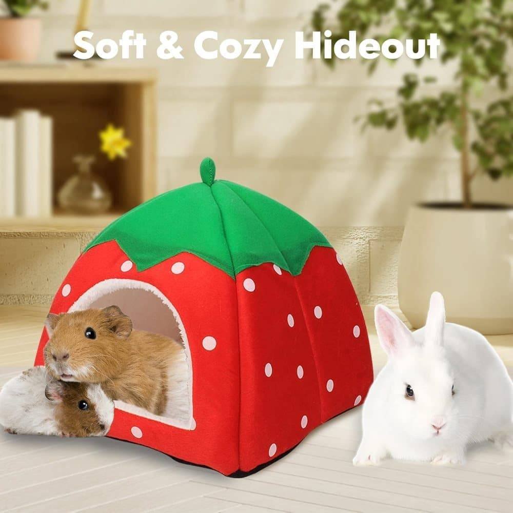 1 Pack Small Animal House for Guinea Pigs and Rabbits, Cat Bed for Sleep Play Rest, Compatible with Smultron Pet, 48×48×48cm