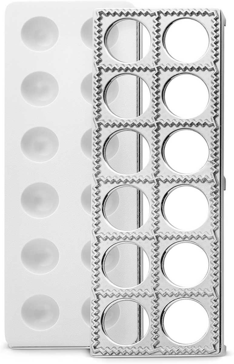 Ravioli Maker Press | Pelmeni Mold, Pierogi Press, Potsticker Meat Pie Dumpling Maker, Ravioli Stamp Pasta Making Kit, Pasta Making Tools, Ravioli Press Mold | Makes 12 Ravioli, 1. 5”