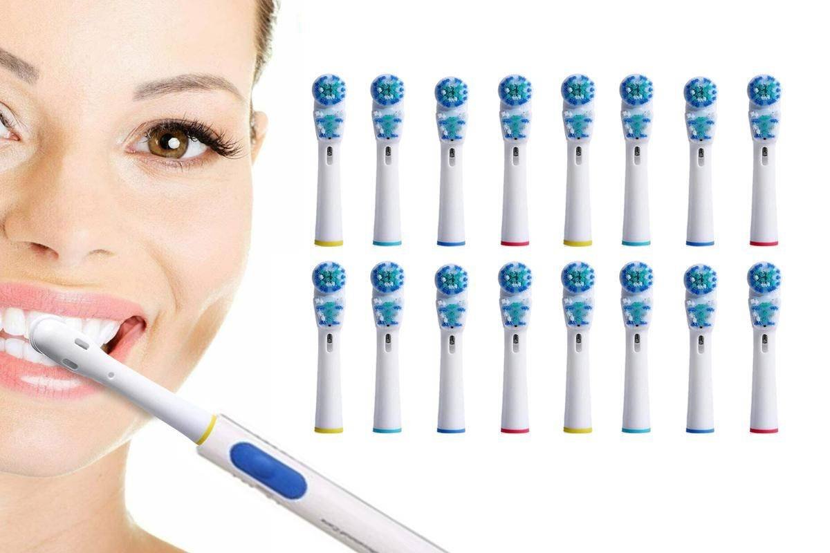 16 Piece Best Double Clean Replacement Brush Heads Compatible With Oral-B