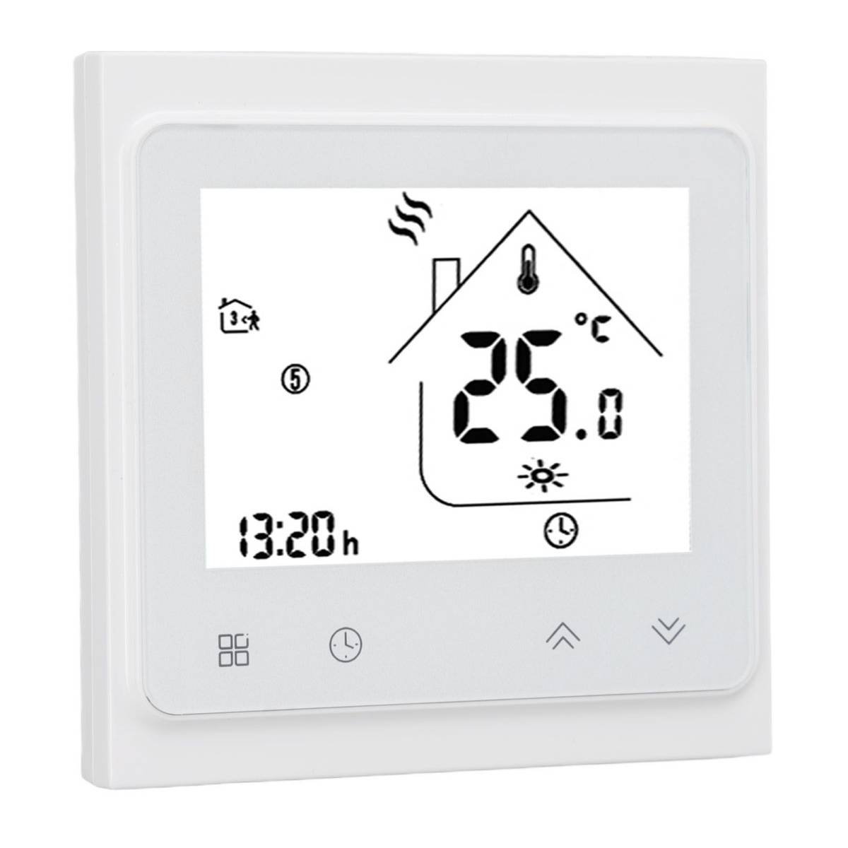 BHT 002GC Boiler Heating Programmable Thermostat Digital Touch Screen Thermostat with Large LCD Display Passive Output Temperature Controller 95‑240V