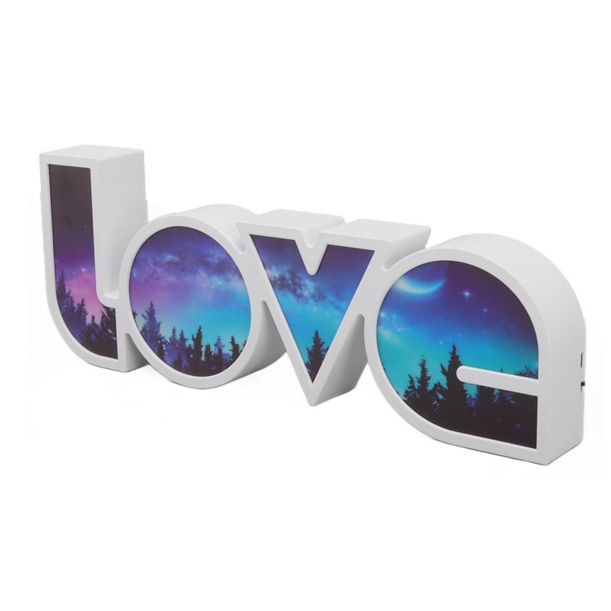 Love Letter Light LED USB and Battery Power Supply White Light Love Sign Decorations Light for Birthday Festival Forest
