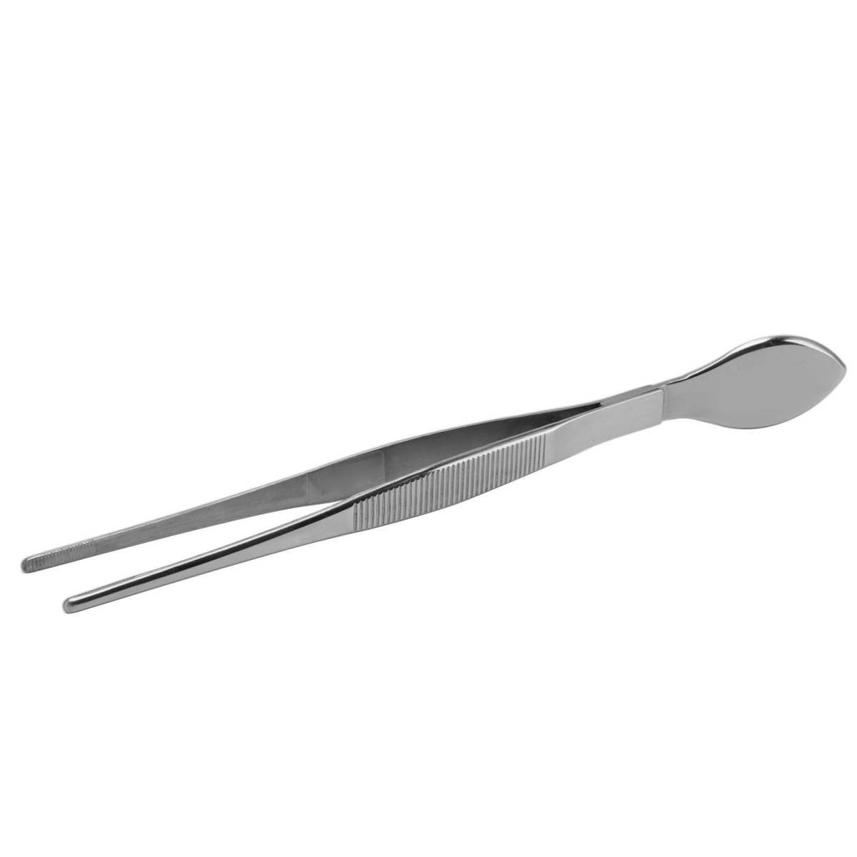 Bonsai Tweezers Stainless Steel Straight Serrated Tips Potted Plant Soil Loosening Spatula