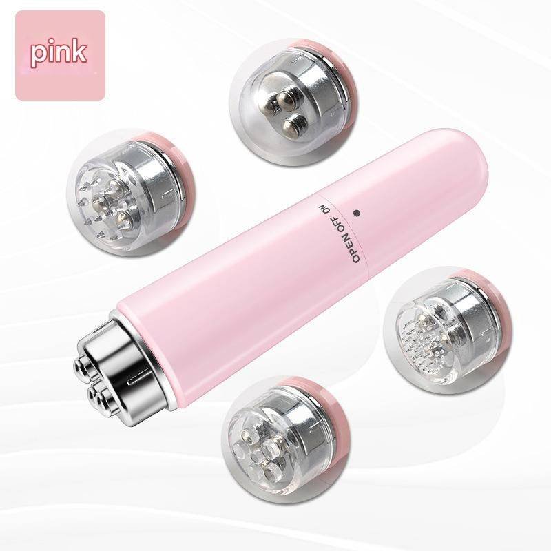 Pink Electric Eye Massager Pen - Vibration Massage Wand for Eye Area, Face, and Neck - Battery Operated Skincare Tool（Batteries not included）, Compact Daily Use, Gift Ready