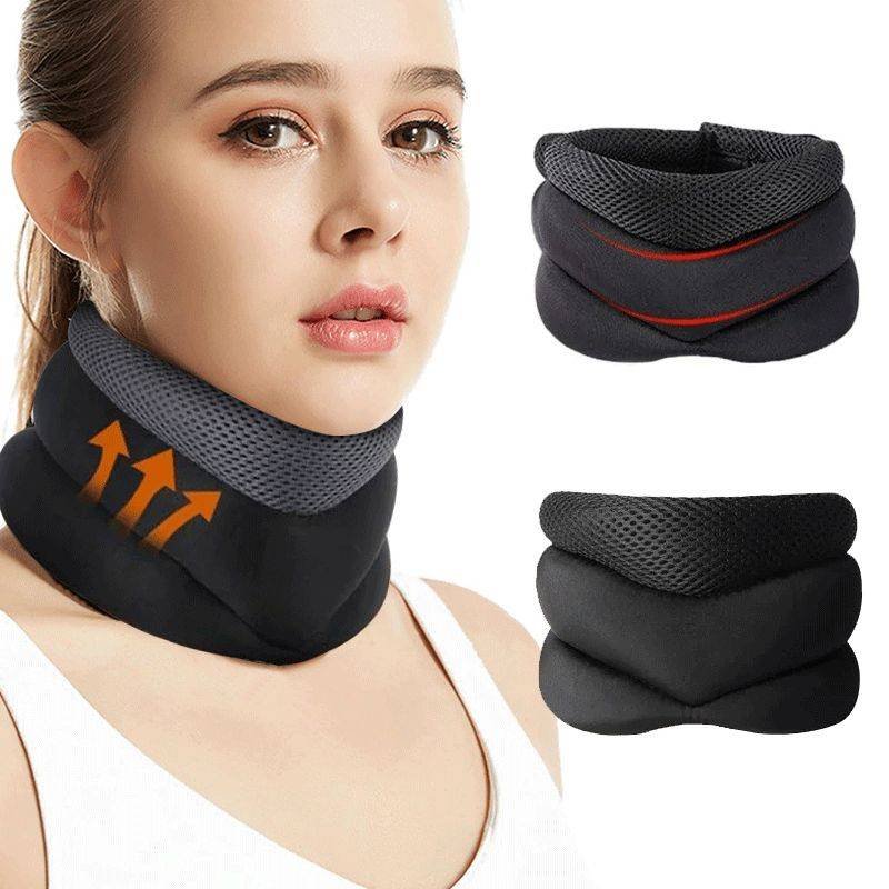 Adjustable Neck Brace with V-Shape Design, Cervical Spine Support for Posture and Pain Relief