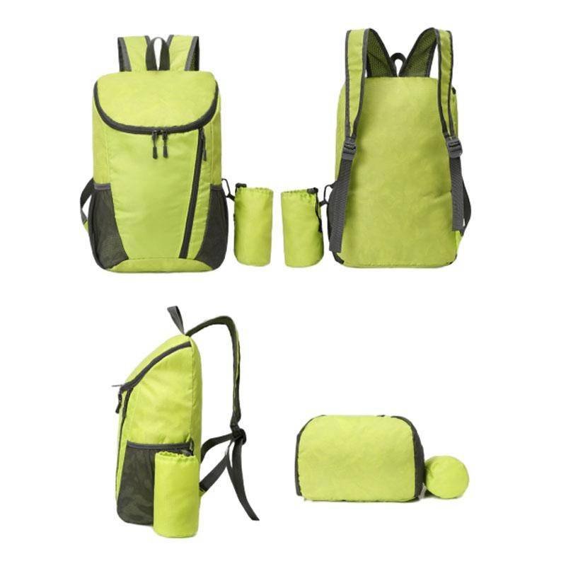 Sports Backpack Foldable Water Resistant Lightweight Bag for Camping Hiking Travel-Green