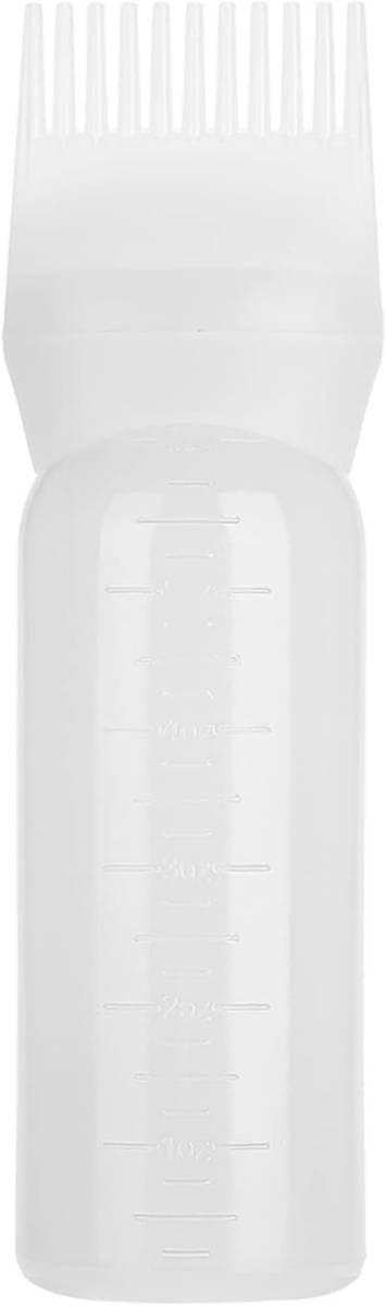 Hair Oil Applicator Bottle, 160ml Root Comb Applicator Bottle Lightweight Oil Bottle for Hair for Scalp Treatment Essential and Hair Coloring Dye(White) (White)
