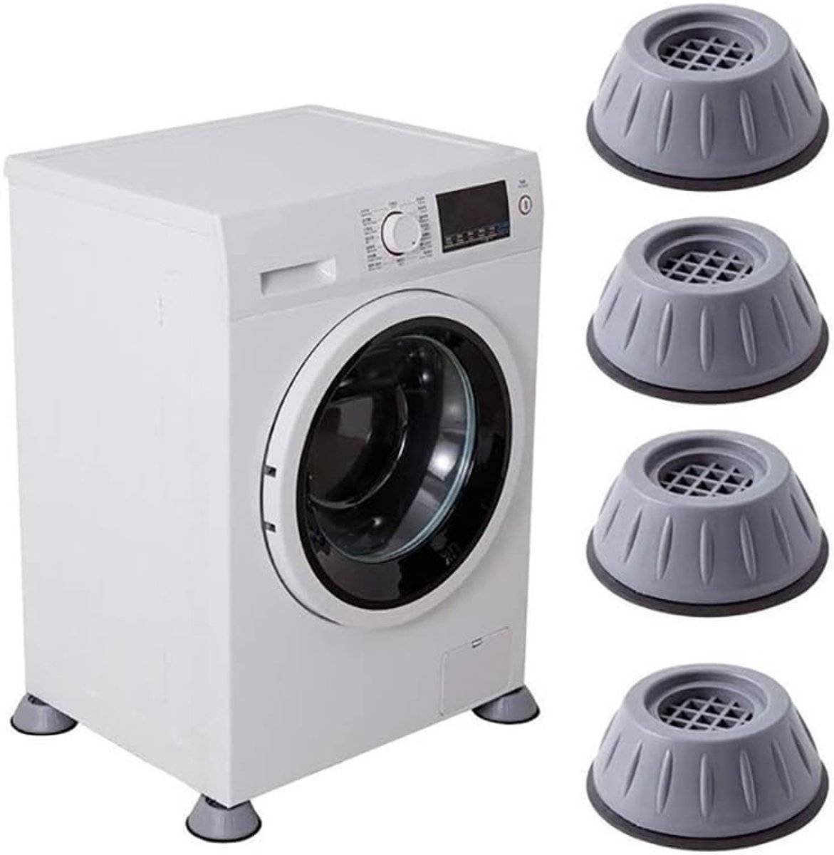 4 Pieces Vibration Washing Machine Feet - Shock Absorbers - Rubber Feet - Washing Machine Shock Absorbers - Non-slip and Quiet - Washing Machine Stand - Suitable for Washing Machine Stands - Washing Machine and Dryer Feet
