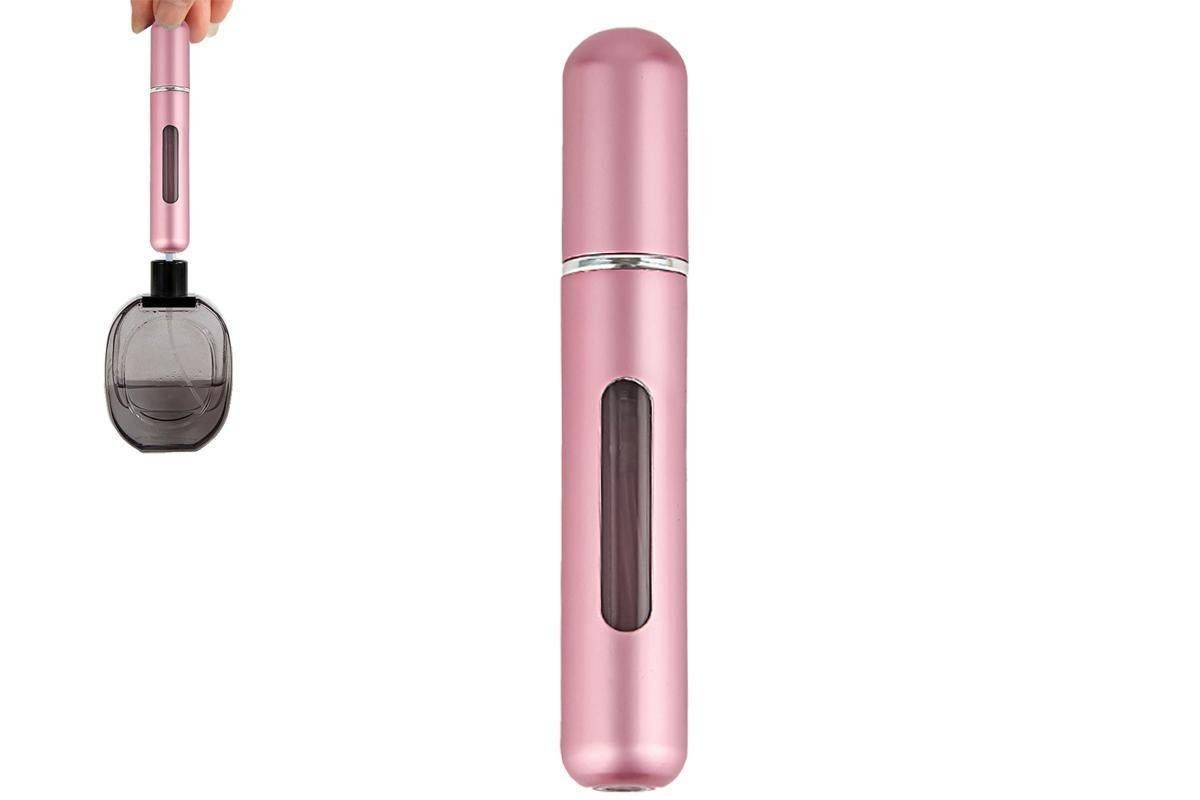Mini Perfume Spray Pump 8ML Refillable Bottle Atomizer for Travel Outdoor-Pink