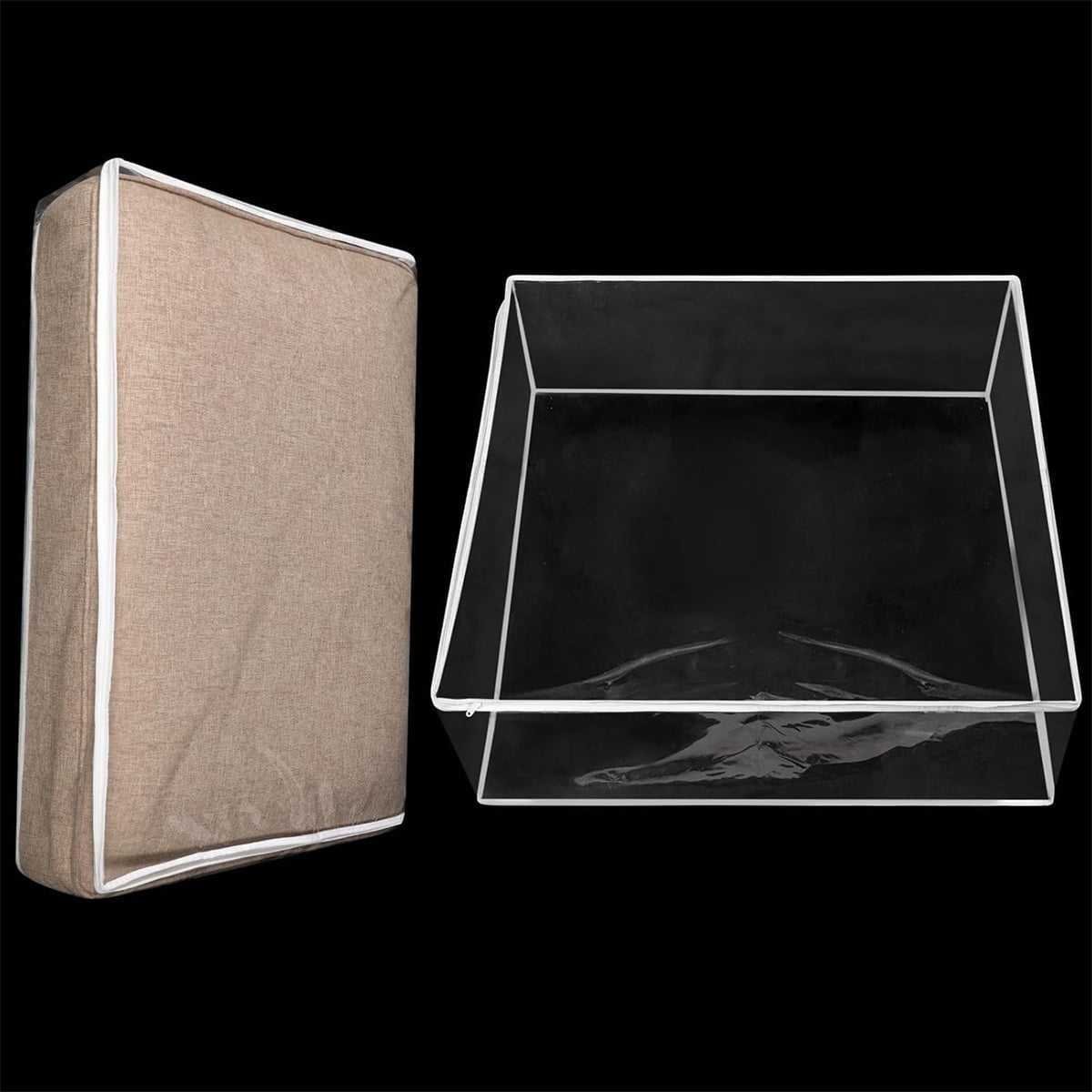 Tutuviw Plastic Sofa Seat Cushion Covers,1Pc 28x28x9in Waterproof Couch Covers,Furniture Sofa Seat Slipcover,Wear Resistant Couch Furniture Seat Couch Cover for Anti Cat Dog Clawing Scratching(Clear)